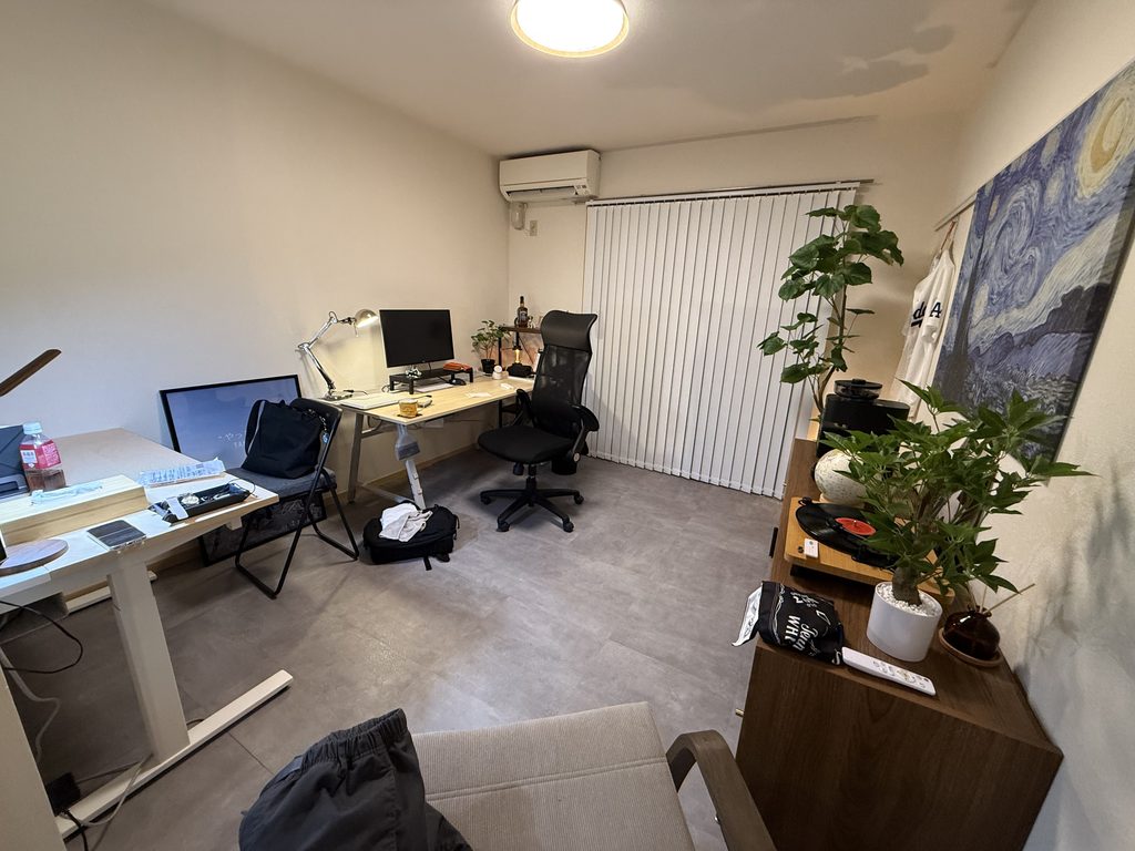 実際の仕事部屋(WSB)